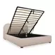Colin Light Brown King Upholstered Storage Panel Bed
