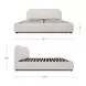 Colin Oatmeal and Brown King Upholstered Storage Panel Bed