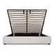 Colin Oatmeal and Brown King Upholstered Storage Panel Bed