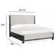 Plum Creek Ravenwood Black and Elite Dove Queen Upholstered Panel Bed