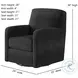 Flash Dance Bahari Charcoal Swivel Glider
