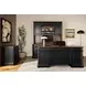 Roanoke Black L-Shaped Desk