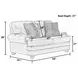 Roberto Cocoa Italian Top Grain Leather Match 70" Loveseat