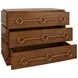 Roderick Provincial Brown Oak 3 Drawer Soft Close Accent Chest