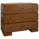 Roderick Provincial Brown Oak 3 Drawer Soft Close Accent Chest