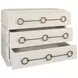 Roderick Matte Antique White Lacquer 3 Drawer Soft Close Accent Chest