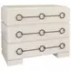 Roderick Matte Antique White Lacquer 3 Drawer Soft Close Accent Chest