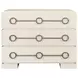 Roderick Matte Antique White Lacquer 3 Drawer Soft Close Accent Chest