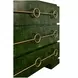 Roderick Matte Emerald Burl Wood 3 Drawer Soft Close Accent Chest