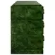 Roderick Matte Emerald Burl Wood 3 Drawer Soft Close Accent Chest