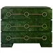 Roderick Matte Emerald Burl Wood 3 Drawer Soft Close Accent Chest