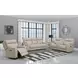 Bryluxe Taupe Leather Lay Flat Power Reclining Living Room Set with USB Charging