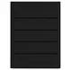 Camelot Black 5 Drawer Chest