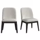 Camelot Gray and Black Upholstered Dining Side Chair Set of 2
