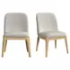 Camelot Gray and Natural Upholstered Dining Side Chair Set of 2