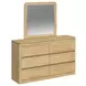 Camelot Natural and Gray Upholstered Bedroom Set
