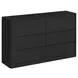 Camelot Black and Gray Upholstered Bedroom Set
