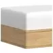 Camelot Natural and Gray King Upholstered Panel Bed