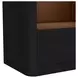 Camelot Black 1 Drawer Nightstand with USB Charging and LED