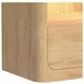 Camelot Natural 1 Drawer Nightstand with USB Charging and LED