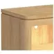 Camelot Natural 1 Drawer Nightstand with USB Charging and LED