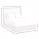 Camelot Natural and Gray Queen Upholstered Panel Bed