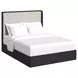 Camelot Black and Gray Queen Upholstered Panel Bed