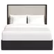 Camelot Black and Gray Queen Upholstered Panel Bed