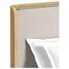 Camelot Natural and Gray King Upholstered Panel Bed