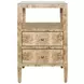 Roscoe Matte Burl Wood Soft Close 2 Drawer Side Table