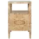Roscoe Matte Burl Wood Soft Close 2 Drawer Side Table