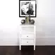 Roscoe Textured White Linen Soft Close 2 Drawer Side Table