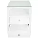 Roscoe Textured White Linen Soft Close 2 Drawer Side Table