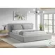 Ashbury Light Grey King Upholstered Platform Bed