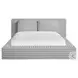 Ashbury Light Grey Queen Upholstered Platform Bed