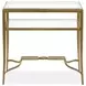 Serenelle Burnished Brass Rectangular Glass Top Occassional Table Set