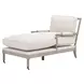 Stitch and Hand Dining Bedroom Gellar Linen Performance Fabric 67" Rouleau Chaise Lounge with Casters