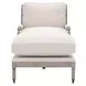 Stitch and Hand Dining Bedroom Gellar Linen Performance Fabric 67" Rouleau Chaise Lounge with Casters