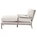 Stitch and Hand Dining Bedroom Gellar Linen Performance Fabric 67" Rouleau Chaise Lounge with Casters