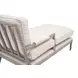 Stitch and Hand Dining Bedroom Gellar Linen Performance Fabric 67" Rouleau Chaise Lounge with Casters