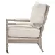 Stitch and Hand Dining Bedroom Gellar Linen Performance Fabric Upholstered Rouleau Club Chair