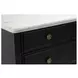 Eleanor Black 5 Drawer Marble Top Chest