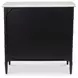 Eleanor Black 5 Drawer Marble Top Chest
