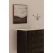Eleanor Black 5 Drawer Marble Top Chest