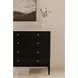 Eleanor Black 5 Drawer Marble Top Chest