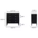 Eleanor Black 5 Drawer Marble Top Chest