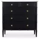 Eleanor Black 5 Drawer Marble Top Chest