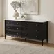Eleanor Black Marble Top 6 Drawer Dresser