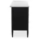 Eleanor Black Marble Top 6 Drawer Dresser