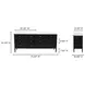 Eleanor Black Marble Top 6 Drawer Dresser